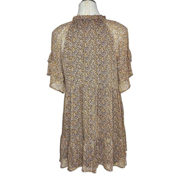 Lulus Babe Date Black Floral Print Tiered Short Sleeve Babydoll Dress - Picture 3 of 11